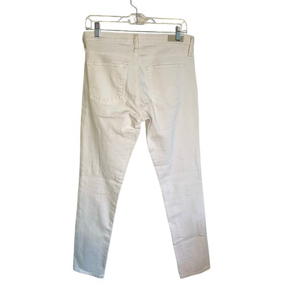 AG Adriano Goldschmied The Prima Cigarette Leg White Denim Jeans Size 27" - Picture 5 of 7